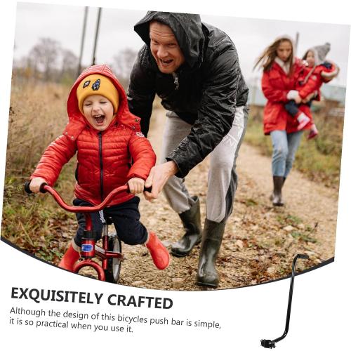 Boy Girl's Training Push Bar Durable Cycling Handle for Learning to Support for Boy Girl Bicycles