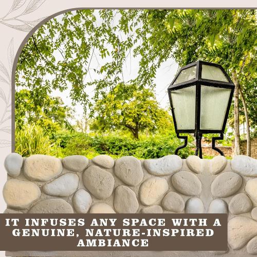 1 Pack PU Faux Stone Panel 47 w x 23.23 h x 2 d Artificial 3D Rock Veneer for Interior Exterior Wall Decor Stone Siding for Outdoor Home Improvement Projects