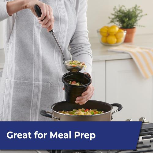 Hefty Multi-Purpose Cups, Reusable Containers with Lids, 16 Ounce Capacity, 4 Count