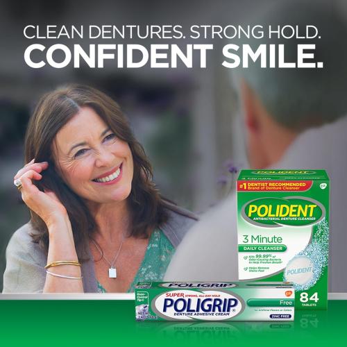 2 pack......Super Poligrip Additive Free - Zinc Free Denture and Partials Adhesive Cream - 2.4oz