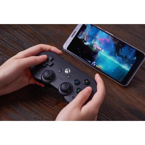 Black 8Bitdo Sn30 Pro Bluetooth Controller for Mobile & Xbox Cloud Gaming on Android, Gaming Controller for iPhone, iPad, macOS and Apple TV (No Mobile Clip) - Not for Xbox
