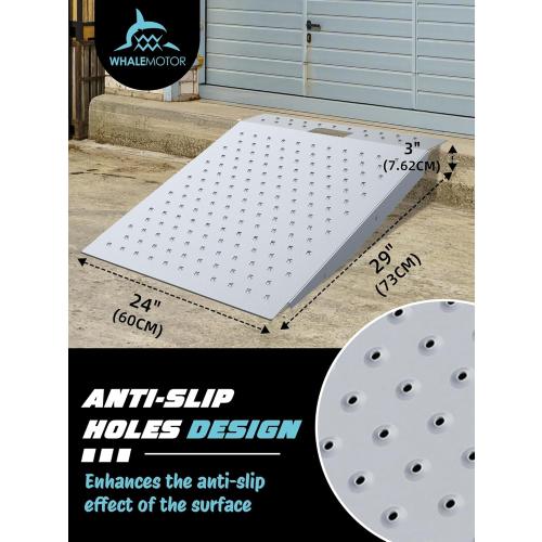 WHALEMOTOR Shed Ramp 1PC, Loading Ramp for Riding Mower, 29 L x24 W, 750 lbs Capacity, Shed Storage Ramps for Sheds, Garages, Barns, ATV, Lawnmower, Golf Cart, Sturdy Anti-Slip Ramps