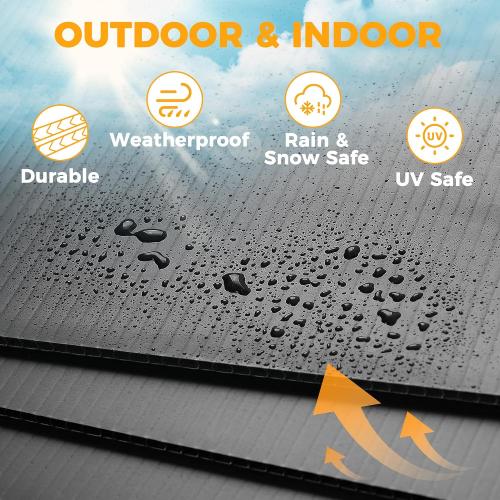 10-Pack Poster Board 24x36 Corrugated Plastic Sheets - 4mm, Extra Large Waterproof Blank Yard Sign for DIY Projects, Printing, Crafts, Presentations, Outdoor Displays, Signs - Black