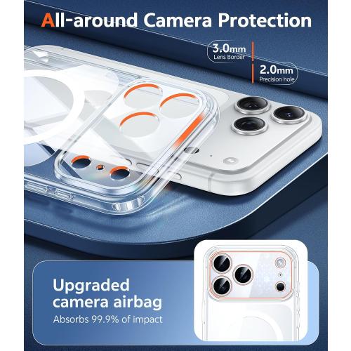 FNTCASE for Phone 18 Pro Case / 17 Pro Case Clear with Screen Protector