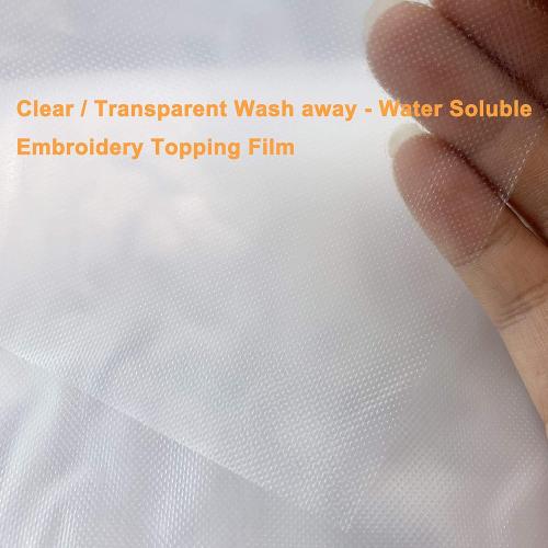 New brothread Light Weight Clear Wash Away - Water Soluble Embroidery Topping Film - 12 x 25 Yd roll - Cut into Various Sizes for Machine Embroidery and Hand Sewing