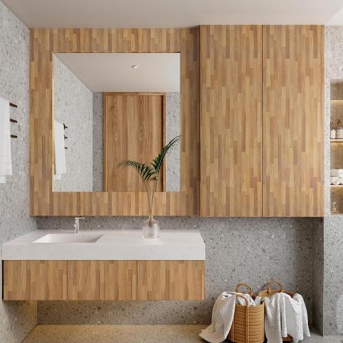 VaryPaper 32''x118'' Butcher Block Wood Contact Paper Peel and Stick Wallpaper Wood Grain Wallpaper for Kitchen Waterproof Removable Self Adhesive Wood Vinyl Wrap for Countertops Cabinets Furniture