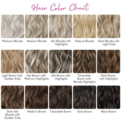 Set of 4 Color Blond REECHO Clip in Hair Extensions, 4PCS Blonde Hair Extensions 24 Thick Long Beach Waves hair extensions HE003 Invisible Lace Weft Natural Soft Hairpieces for Women – Dark Blonde with Light Ends