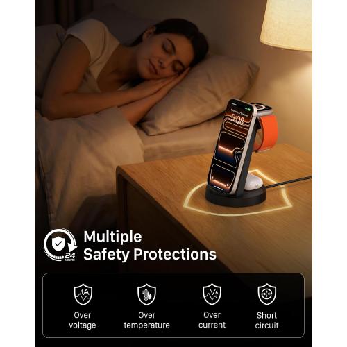 Anlmz 3 in 1 Charging Station - Wireless Charger for Apple Multiple Devices