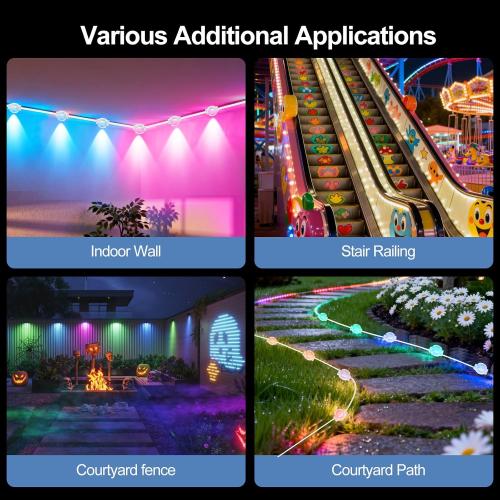 200FT Permanent Outdoor Lights for House, RGB LED Eave Lights with APP/Remote Control, Music Sync & DIY Scenes, IP67 Waterproof Outdoor House Light for Christmas, Halloween, Party, Holiday, Daily