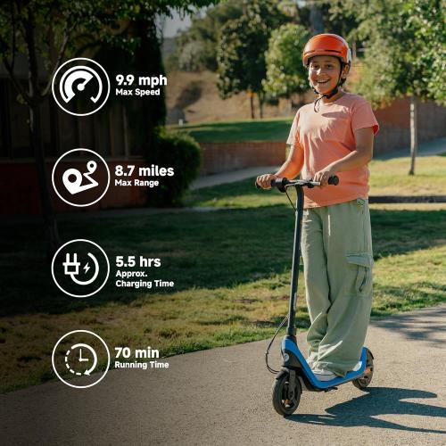 Segway Ninebot eKickScooter - Electric Scooter for Kids 6-14, w/t Adjustable Handlebar Height (Only C2 Pro) for Riders up to 132 lbs, Includes New Cruise Mode, UL-2272 Certified
