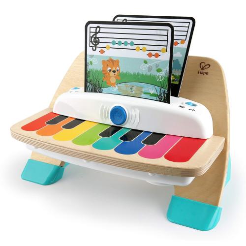 Baby Einstein and Hape Magic Touch Wooden Toy Piano, Montessori Musical Learning Toy for Babies and Toddlers 6mo