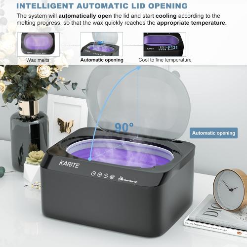 USED KARITE Paraffin Wax Machine for Hands and Feet with Auto Open Lid, Paraffin Bath,20Min Fast Wax Meltdown, Precision Temperature Control, 4500ml Paraffin Warmer with 8Pack Refills