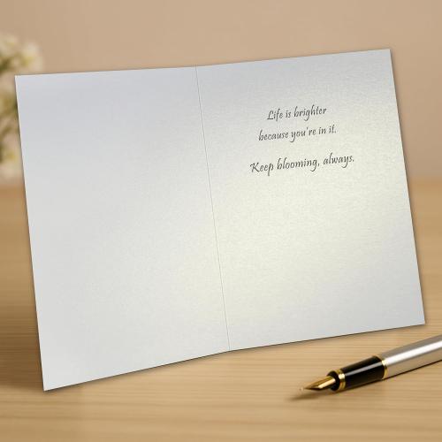 Romantic Birthday Card for Her (You Make Life Bloom)