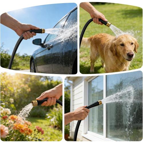 Garden Hose 100FT, Non-Expanding Water Hose Ultra Lightweight, Kink-Free, Burst-Resistant, Lead-Free, Durable & Flexible High-Pressure Hose for Yard, Lawn, Outdoor, Car Washing