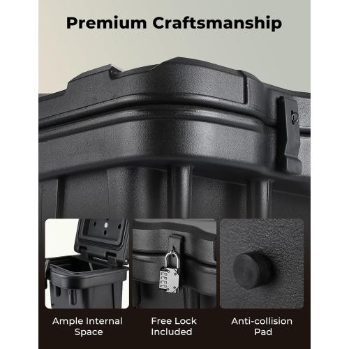 KEMIMOTO UTV Bed Storage Box 5.5GAL Compatible with Polaris Ranger 1000/XP 900 570 500 General 1000 4 2016 2017 2018 2019 2020 2021 2022 2023 2024 2025 2026, Low-Density Polyethylene Cargo Storage Box
