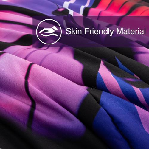 A Nice Night Purple Galaxy Butterfly 6pc Bedding Girls Comforter Sets,Full
