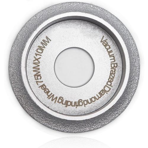 2 pc 75mmx10MM Vacuum Brazed Diamond Grinding Wheel For -bullnose Edge Profile Dia 3 Inch Grinding Disc