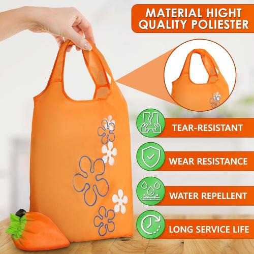 5 PCs Fruit Micro Tote Bag – Reusable Grocery Bags Foldable with 15x15 Capacity Size, Washable Build for Wear Resistance and Long Service Life – Handy Choice for Market Trips and Daily Carrying