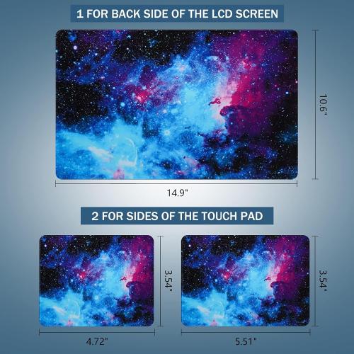 Laptop Notebook Skin Sticker Cover Decal Fits 12 13 13.3 14 15 15.4 15.6 inch Laptop Protector Notebook PC | Easy to Apply, Remove and Change Styles (Galaxy)