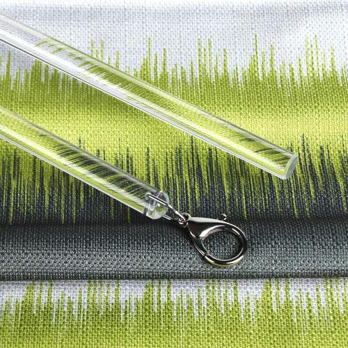 2 Pack Curtain Pull Rod with Metal Snap Invisible Clear Curtain Push Wand for Drapery and Grommet Curtains 1/2 Inch Wide (Acrylic, 40 Inch)