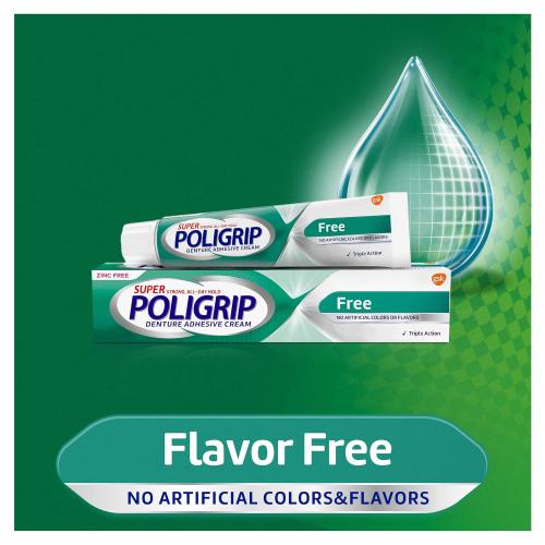 2 pack......Super Poligrip Additive Free - Zinc Free Denture and Partials Adhesive Cream - 2.4oz