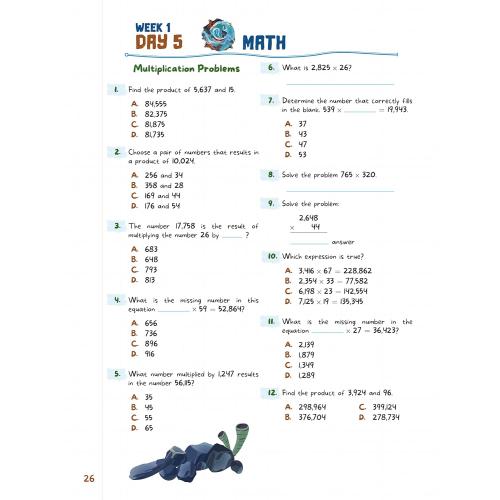 Kids Summer Academy by ArgoPrep - Grades 5-6: 8 Weeks of Math, Reading, Science, Logic, Fitness and Yoga | Online Access Included | Prevent Summer Learning Loss