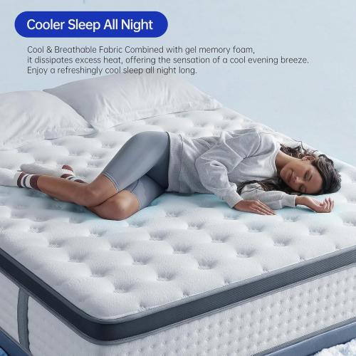 Twin Mattress,10 Inch Twin Size Mattresses in a Box,Memory Foam Hybrid Mattress, Individual Pocket Spring for Motion Isolation &Zoned Support & Pressure Relief,Medium Firm