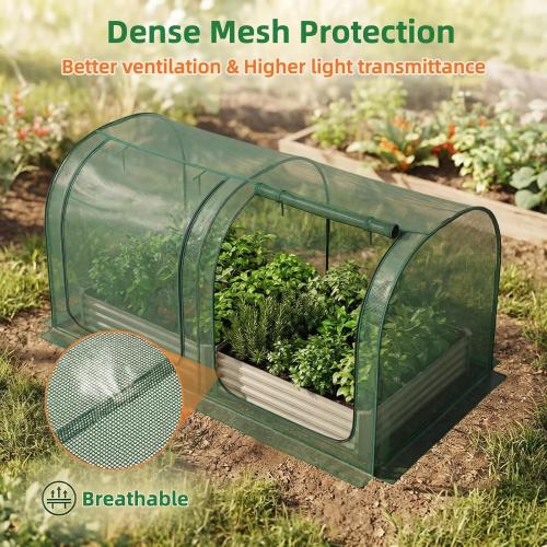Crop Cage for Garden,98x49x49 Tunnel Plant Netting Cover with Zipper,Garden Bed Cover for Protection for Vegetables Fruits,Garden Cage for Plant and Animal ‼️used‼️