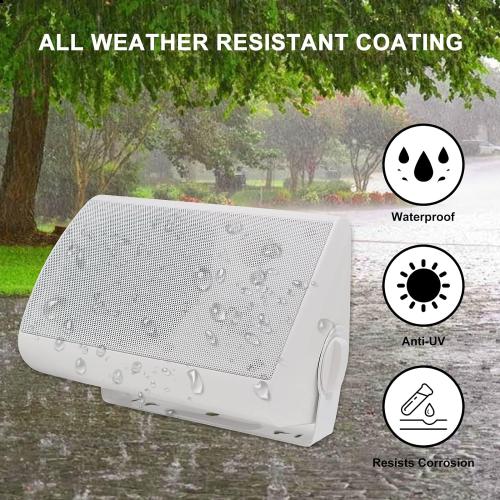 Herdio 5.25 Inches 600 Watts Passive Indoor Outdoor Speakers Wired Waterproof,Wall Mount Speakers with Loud Volume Suitable for Patio,Garden Home Theater