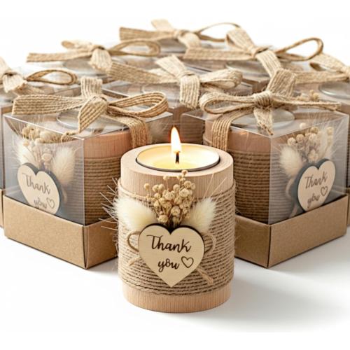 40 Tealight Candle Holders Wedding Favors for Guests Bulk- Return Gifts Bridal Shower, Party Favors Adults for Guest, Thank You Gifts - Decorative for Table Centerpiece‼️missing a few candles, only 10‼️