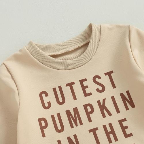 Adobabirl Toddler Baby Halloween Outfit Boy Girl Pumpkin Patch Crew Sweatshirt and Pants Set Halloween Fall Baby Clothes (2-3T)