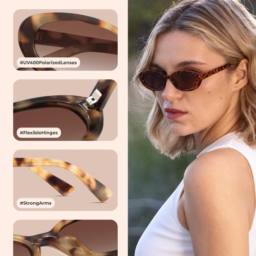 miyya Old Money Polarized Oval Sunglasses – 2025 Edition, UV400 Protection, Feather-Light Fit & Trendy Colors