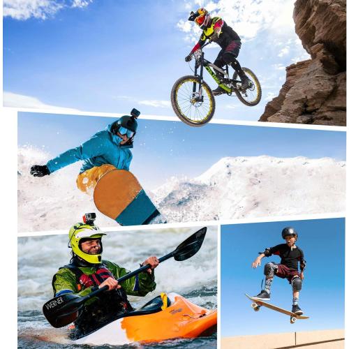 Helmet Sticky Mounts Adhesive Buckle Mount Screw Accessory Kit Compatible with GoPro Hero 13 12 11 10 Max 9 8 7 6 5 Session DJI Osmo Insta360 AKASO Action Cameras (12 in 1)