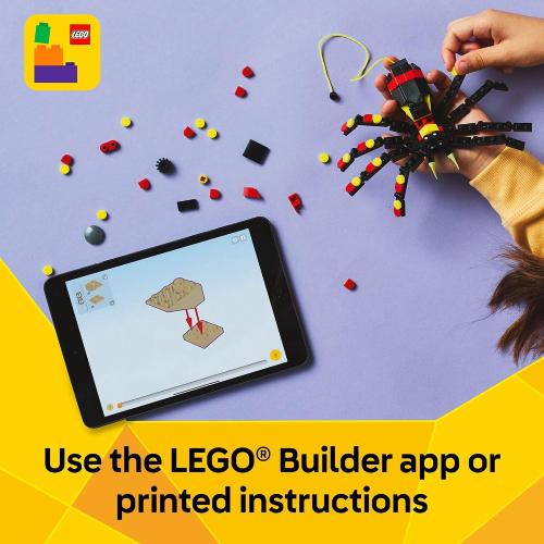LEGO Creator 3 in 1 Wild Animals Surprising Spider Toy - Building Toy with 3 Build Options, Spider, Scorpion, or Snake - Animal Figures for Kids, Boys & Girls, Ages 7  - Gift Idea for Birthday - 31159