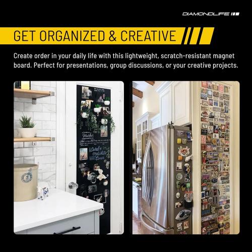 24x36 - Magnetic Board - Memo & Vision Board for Home, Office, and Classroom - Magnet Board for Kids - Pre-drilled Mounting Screws Included