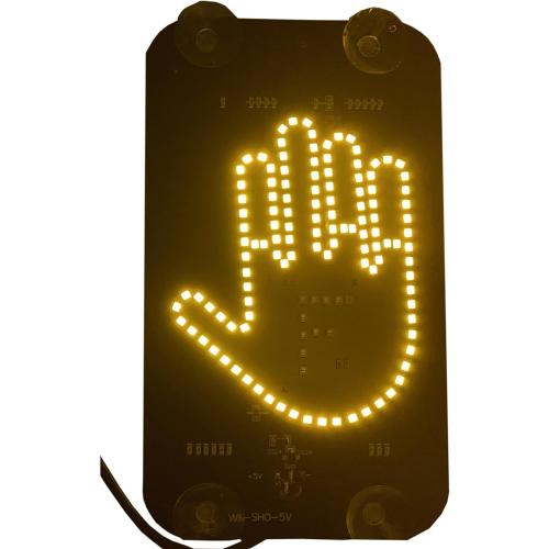 LED Middle Finger Sign for Car,Middle Finger Light for Car Truck, Thank You Lights, Thumb Up Down Light, Cool Car Interior Light to Express Yourself, Cool Funny Back Window Sign