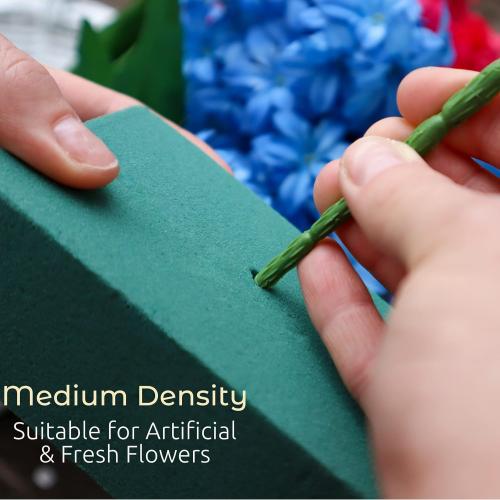 FLOFARE Pack of 6 Floral Foam Blocks Each (5.5L x 3.1W x 1.6H) Green Wet & Dry Flower Foam for Fresh & Artificial Flower Arrangement, Plant Foam, Florist Supplies for DIYs, Arts, Crafts & Weddings