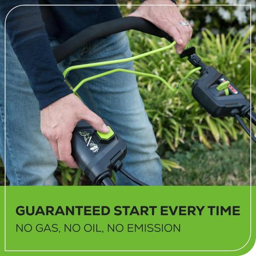 Greenworks 80V 21 Brushless Cordless (Self-Propelled) Lawn Mower (75  Compatible Tools), 4.0Ah Battery and 60 Minute Rapid Charger Included