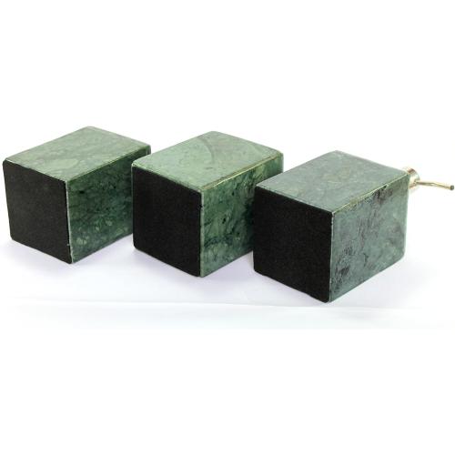 Bathroom Accessory Set Made from Natural Stone - Bath Accessories Set of 4 Includes Soap Dispenser, Toothbrush Holder, Tumbler and Soap Dish (Green)