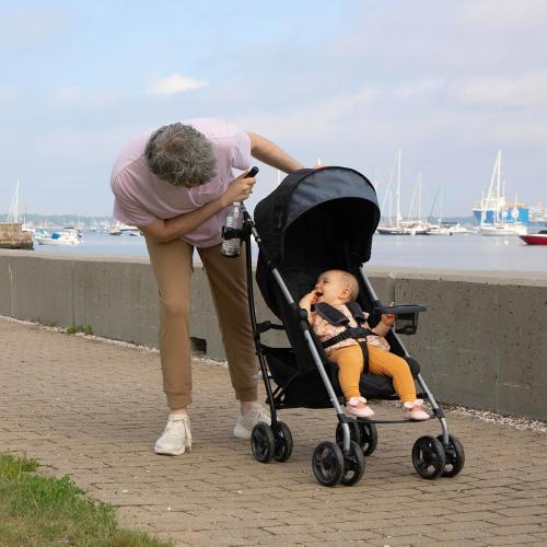 3Dlite Convenience Stroller, Gray – Lightweight Stroller with Aluminum Frame, Large Seat Area, 4 Position Recline, Extra Large Storage Basket – Infant Stroller for Travel and More