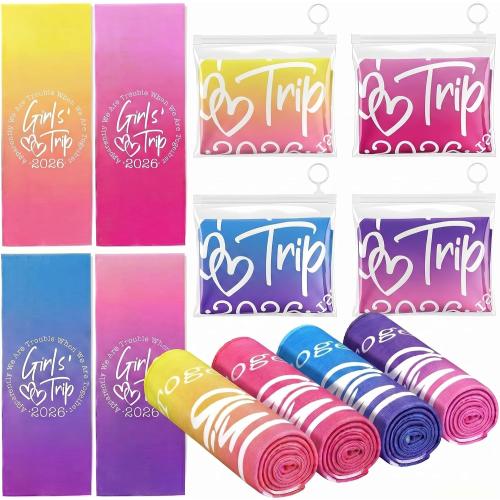 Lumina 8 Pcs 2026 Girls' Trip Gift Favors Cooling Towels for Girls, Elegant
