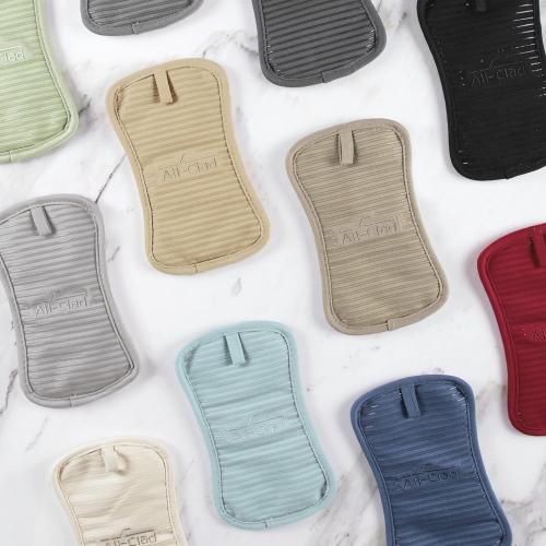 All-Clad Premium Pot Holder & Hot Pad: Heat Resistant to 500 Degrees - 100% Cotton, 10x6.25 Hot Pad for Kitchen and Barbeque, (6-Pack), Titanium