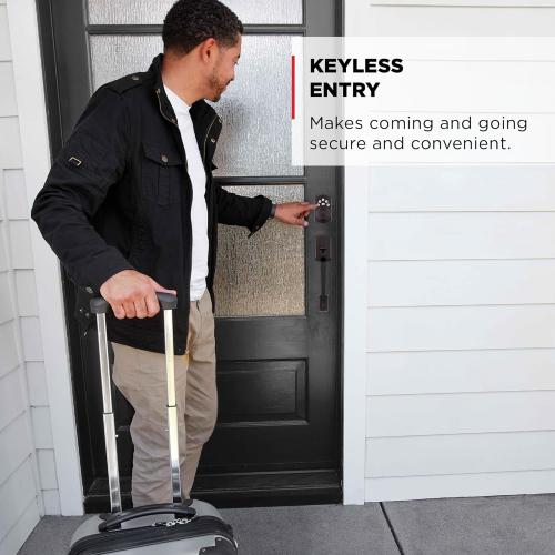 Kwikset Powerbolt 240 5-Button Keypad Matte Black Traditional Electronic Deadbolt Door Lock, Featuring Convenient keyless Entry, Customizable User Codes and auto Locking