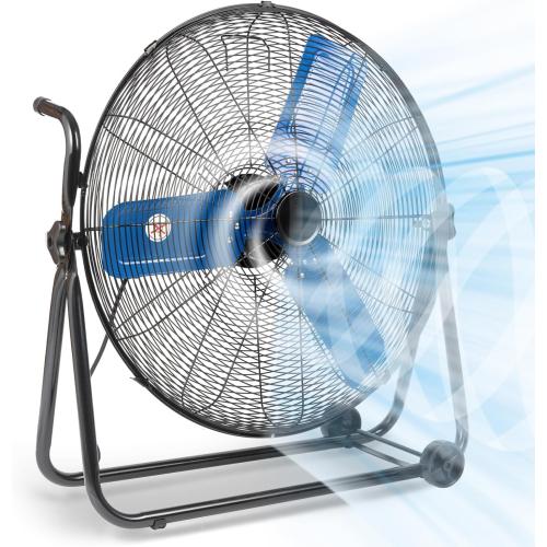 24 Inch High Velocity Industrial Fan 8500 CFM Heavy Duty Outdoor Fan 3-Speed 360 Degree Adjustable Tilt, Metal Floor Fans with Aluminum Blades for Workshop Patio Commercial Factory Garage - UL Listed