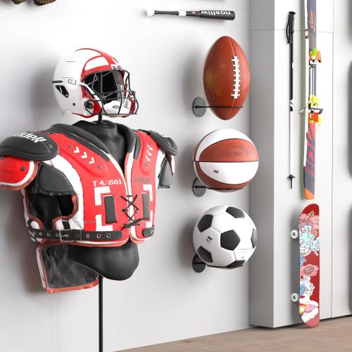 Basketball Wall Mount, Wall Basketball Holder, Boys Room Decor, Black