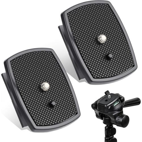 2 PCS Universal 43x43mm Quick Release Plate Set for Tripods, Camera Mounting Adapter Parts Replacement with Screws Camera Tripods Ball Head Quick Release Plate Replacement Quick-Release System