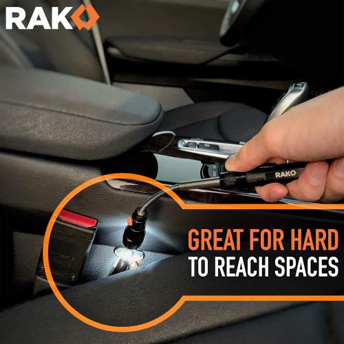 RAK Magnetic Pickup Tool Gifts for Men - Telescoping Magnet with LED Flashlight and 22 Inches Extendable Neck, Cool Gadgets Stocking Stuffer Holiday Christmas Gifts for Dad, Husband, Grandpa, Handyman