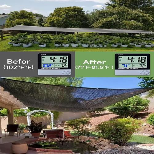 90% Black 20ft x 40ft High Density Fabric Shade Sun Shade Cloth Shade Mesh Canopy Taped Edge with Grommets for Garden Patio, 12pcs Bungee Balls Ropes Included