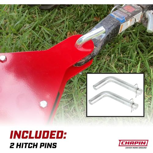 Chapin 8622B Made in The USA 2.2 Cubic Feet Tow and Pull Behind Spreader with Auto-Stop Dual Impeller That Stops When Not Moving, Designed for Farm and Tough Terrain, Hitch Pins, Black