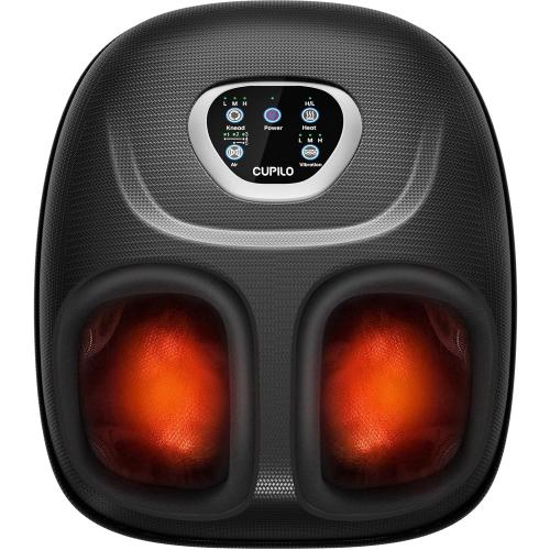 Foot Massager FSA Eligible HSA, Feet Massager with Heat for Plantar Fasciitis Relief, 5 Levels Compression & Vibration Massage for Neuropathy, Christmas Gifts for Women Men, Fits Up to 13